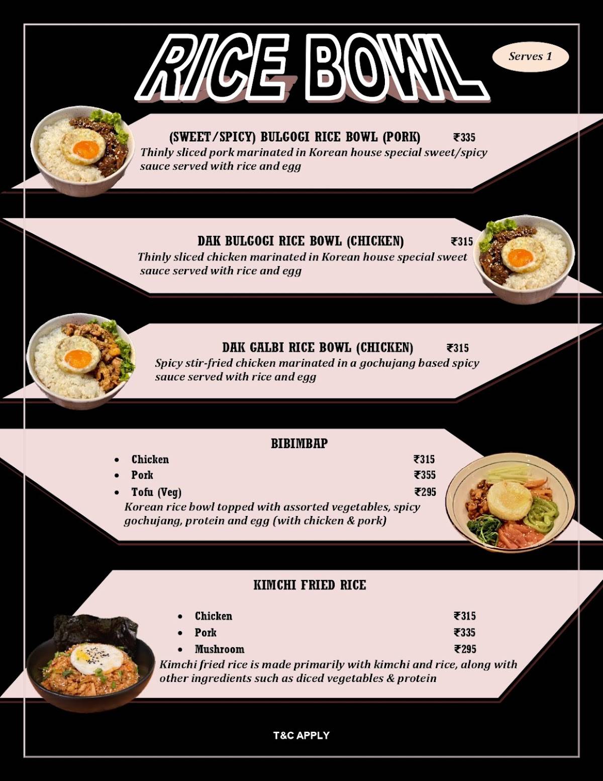 Scoody menu