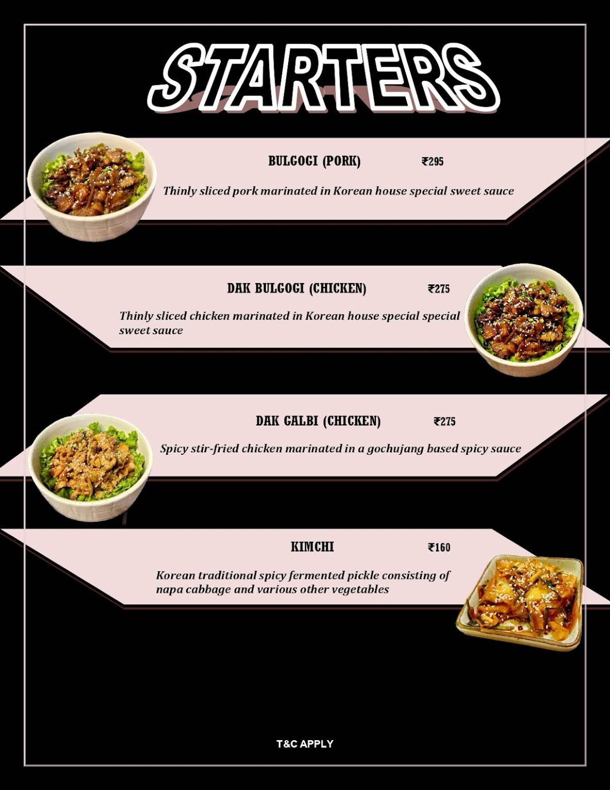 Scoody menu