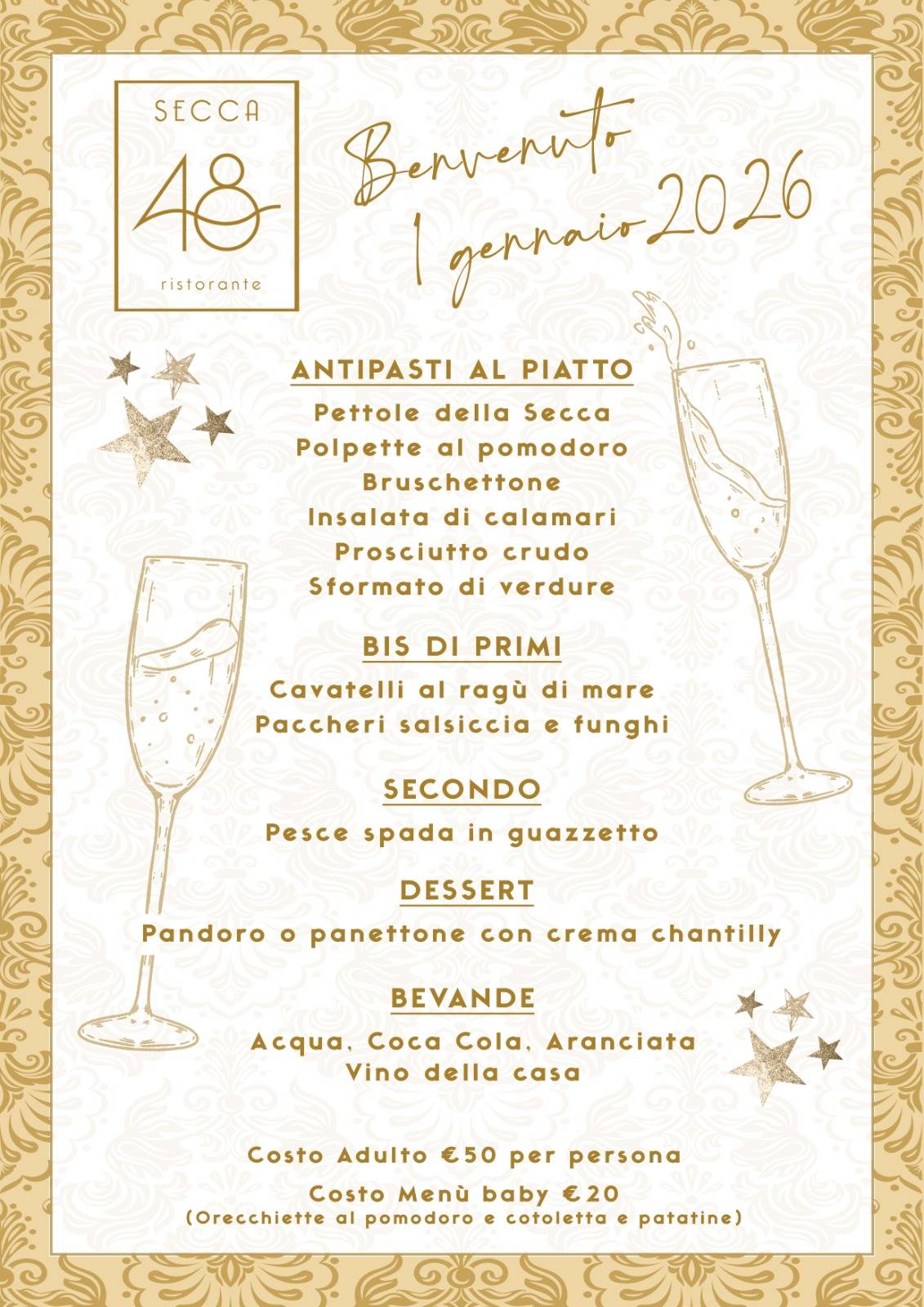 Menu di Secca 48 - Ristorante italiano 