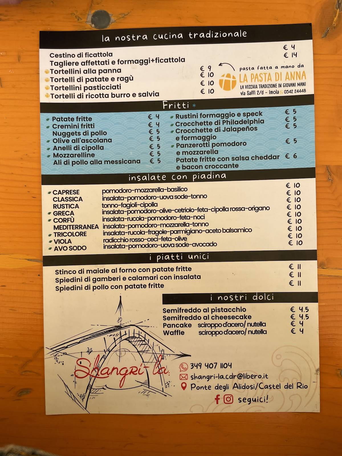 Menu di Shangri-la 