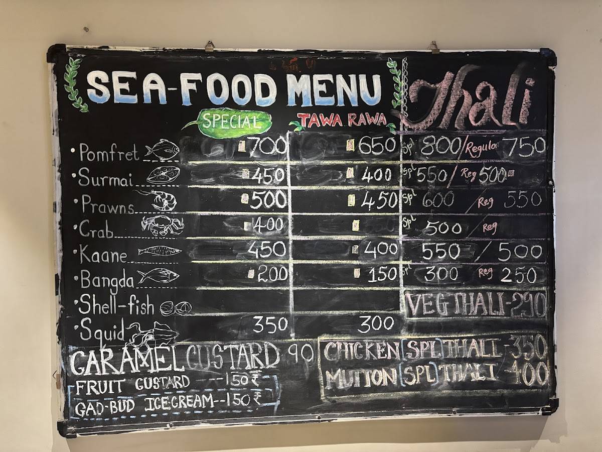 Sharawati -The taste of Karavali menu