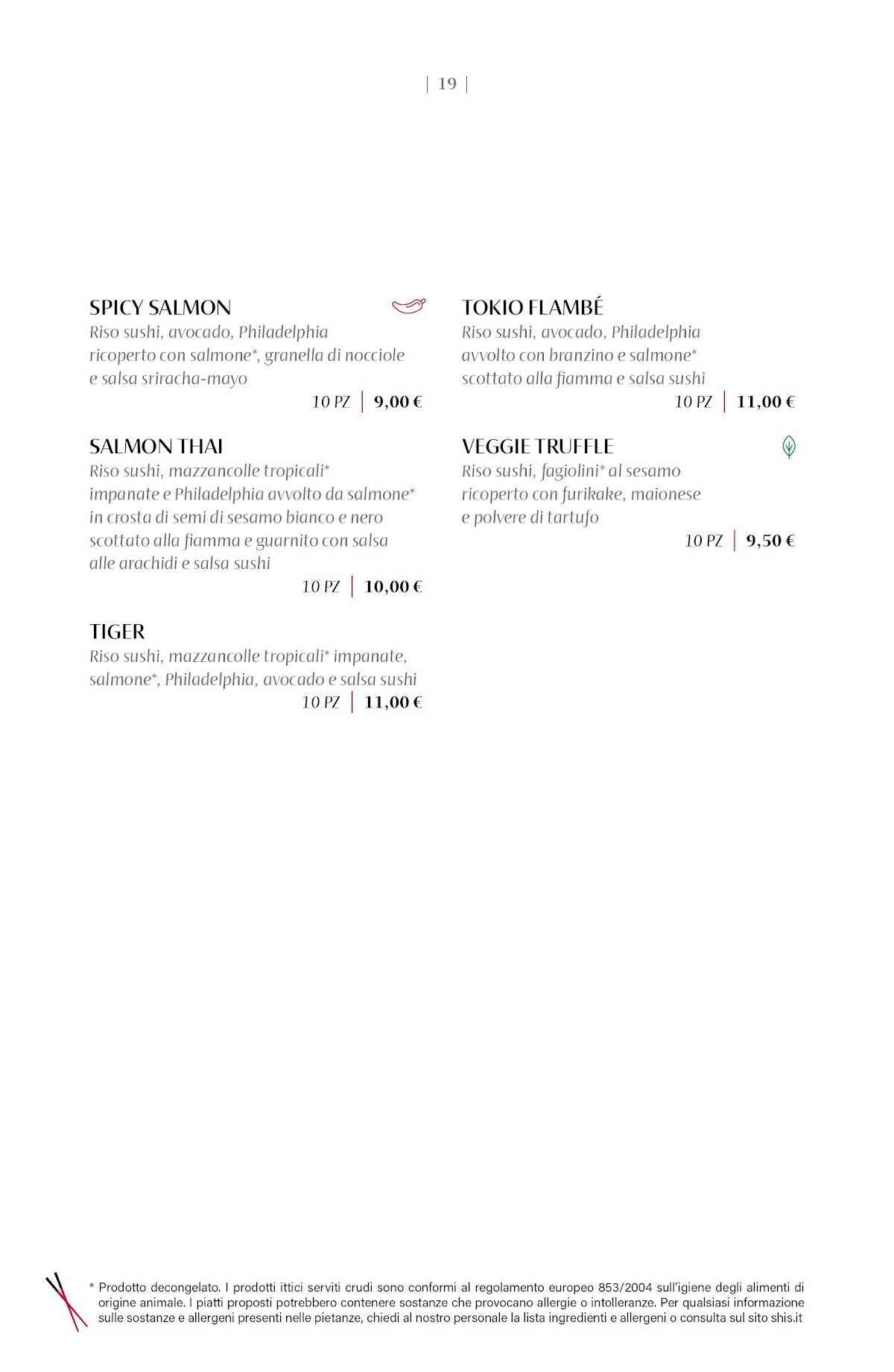 Menu di Shi's 