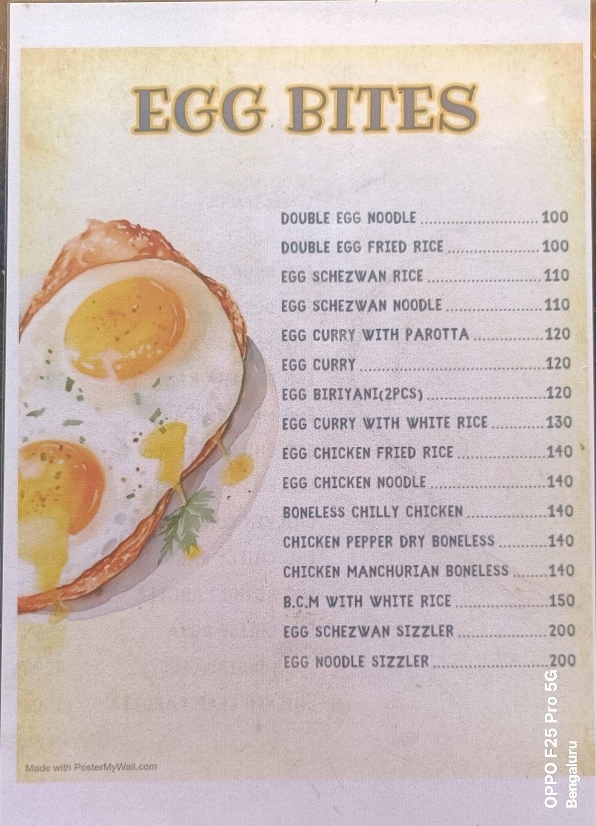 Shiva Shakthi Food Court menu