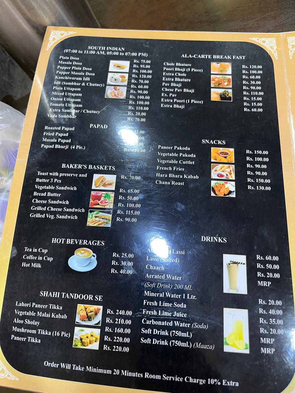 Shivam Restaurant menu
