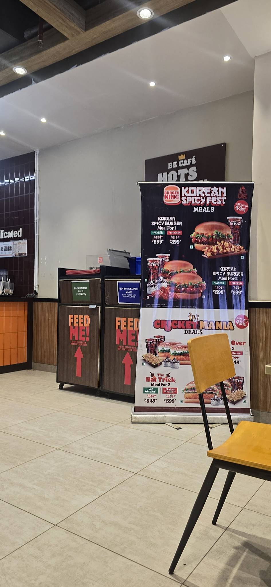 Burger King menu