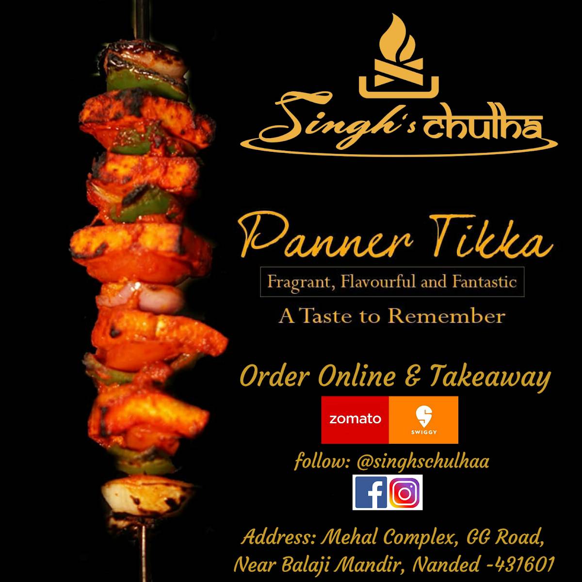 Singh's Chulha menu