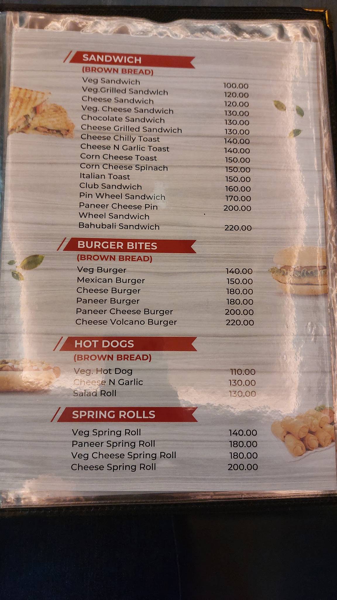 Sips N Bites menu