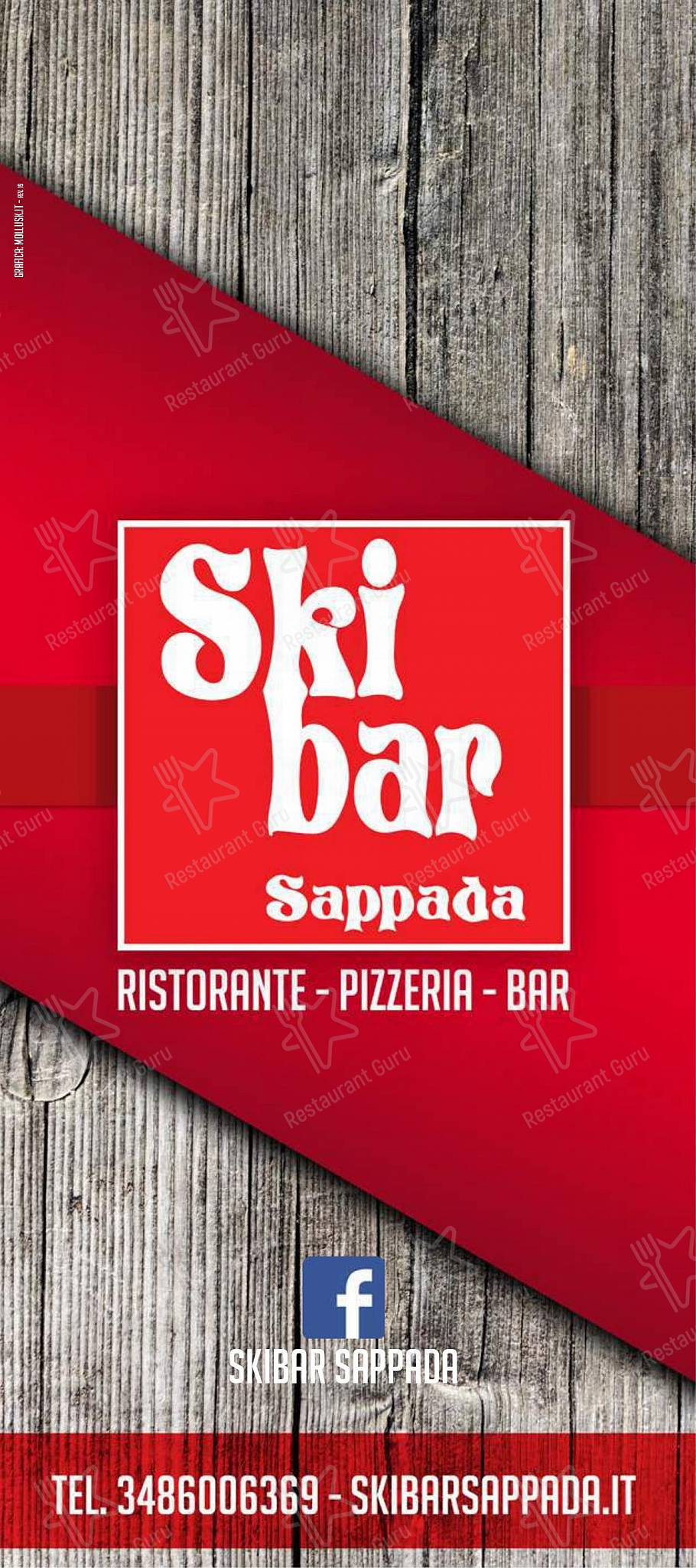 Takeaway Menu per SKIBAR SAPPADA RISTORANTE PIZZERIA HAMBURGERIA GOURMET asporto in Sappada
