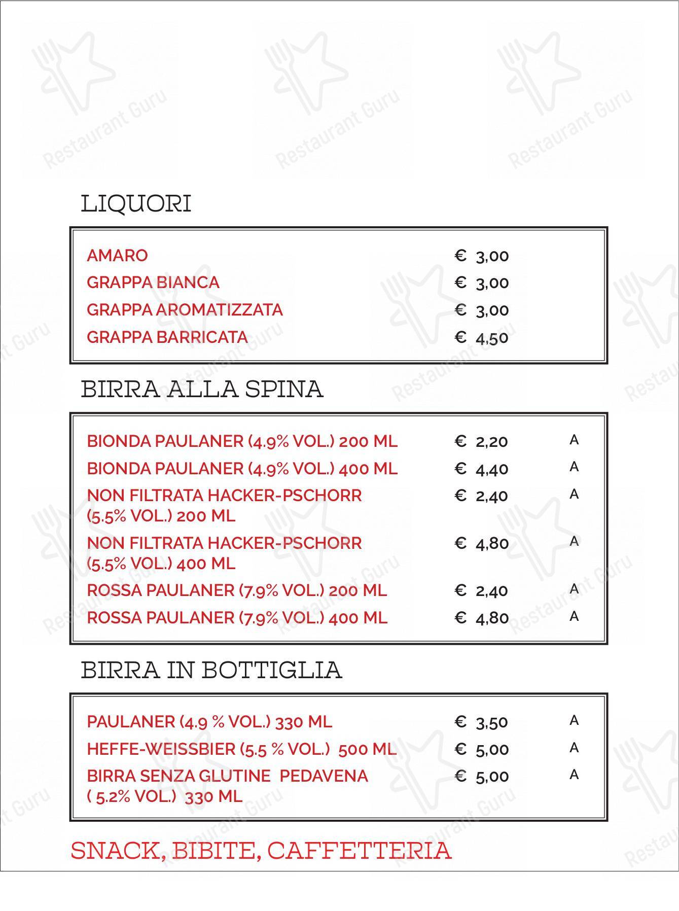 Menu di SKIBAR SAPPADA RISTORANTE PIZZERIA HAMBURGERIA GOURMET asporto - Takeaway Menu