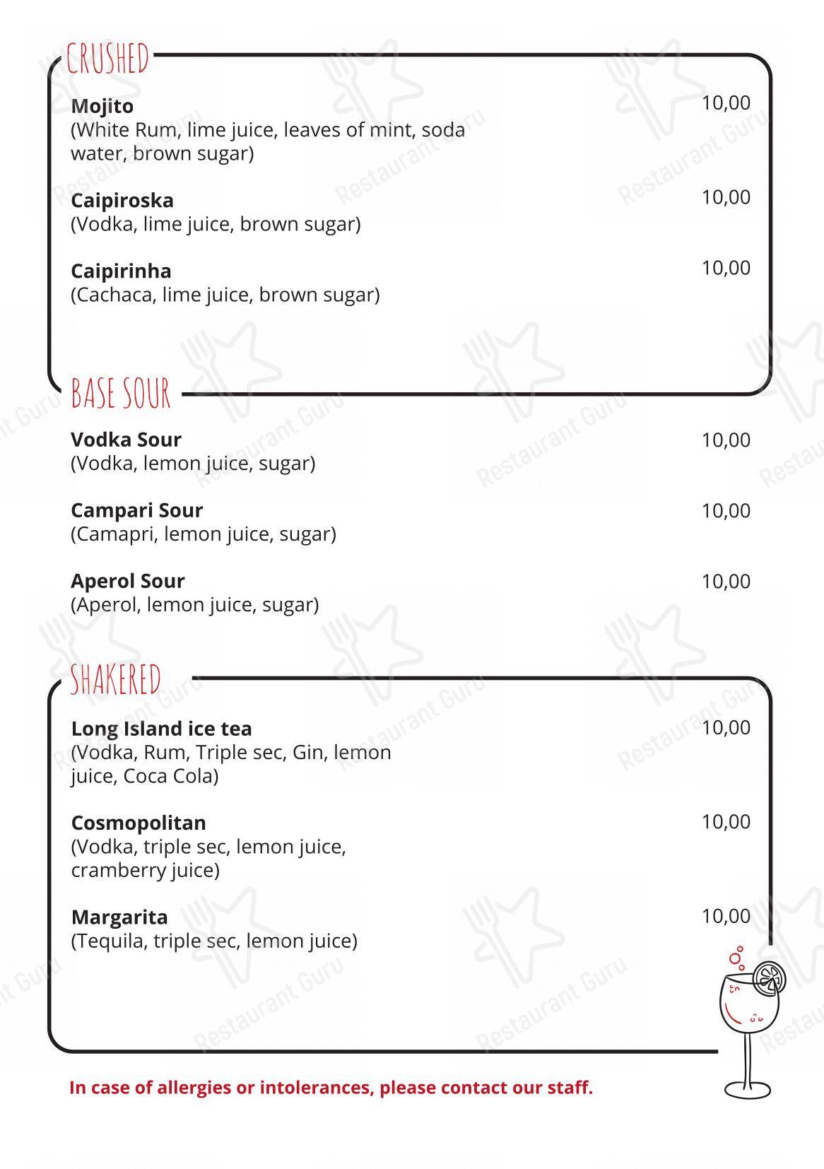 Menu di Smart Kook Bar - 菜单