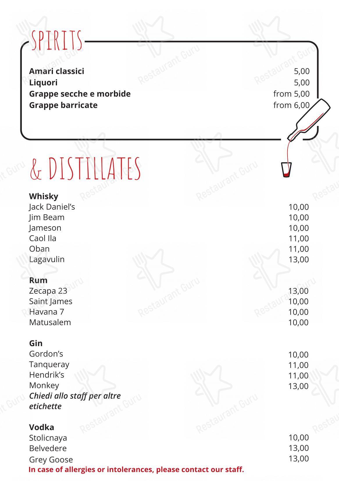 菜单 per Smart Kook Bar pub & bar