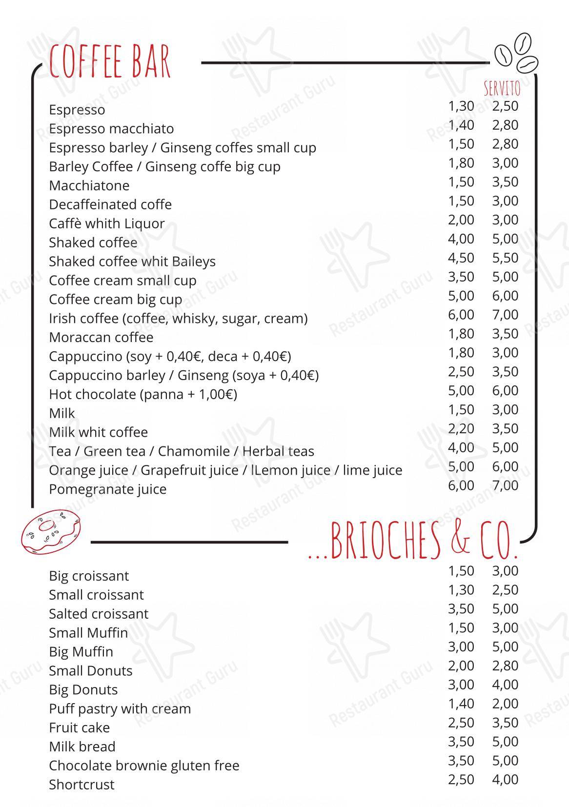 Menu di Smart Kook Bar - 菜单