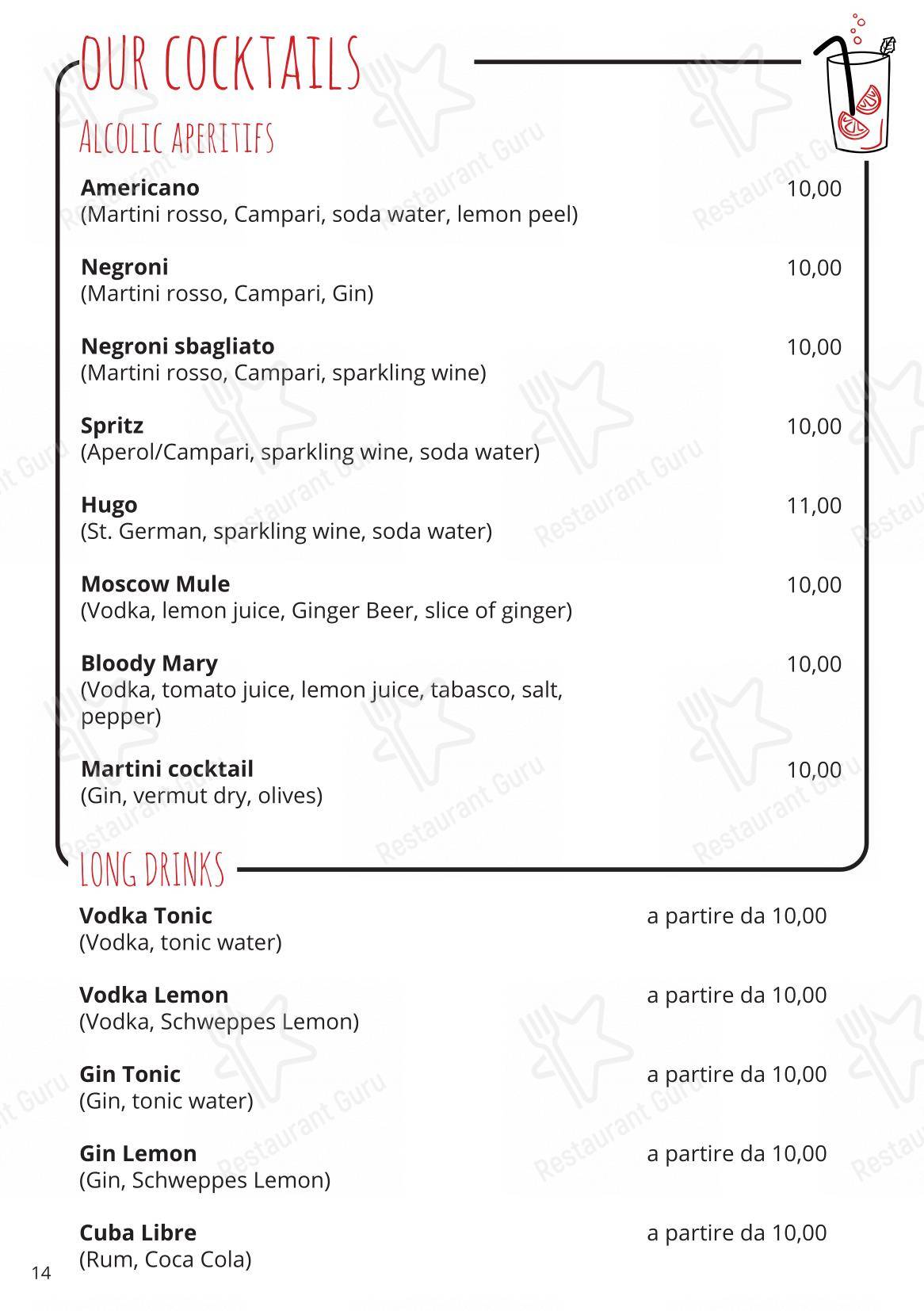 Основное меню per Smart Kook Bar in Milano