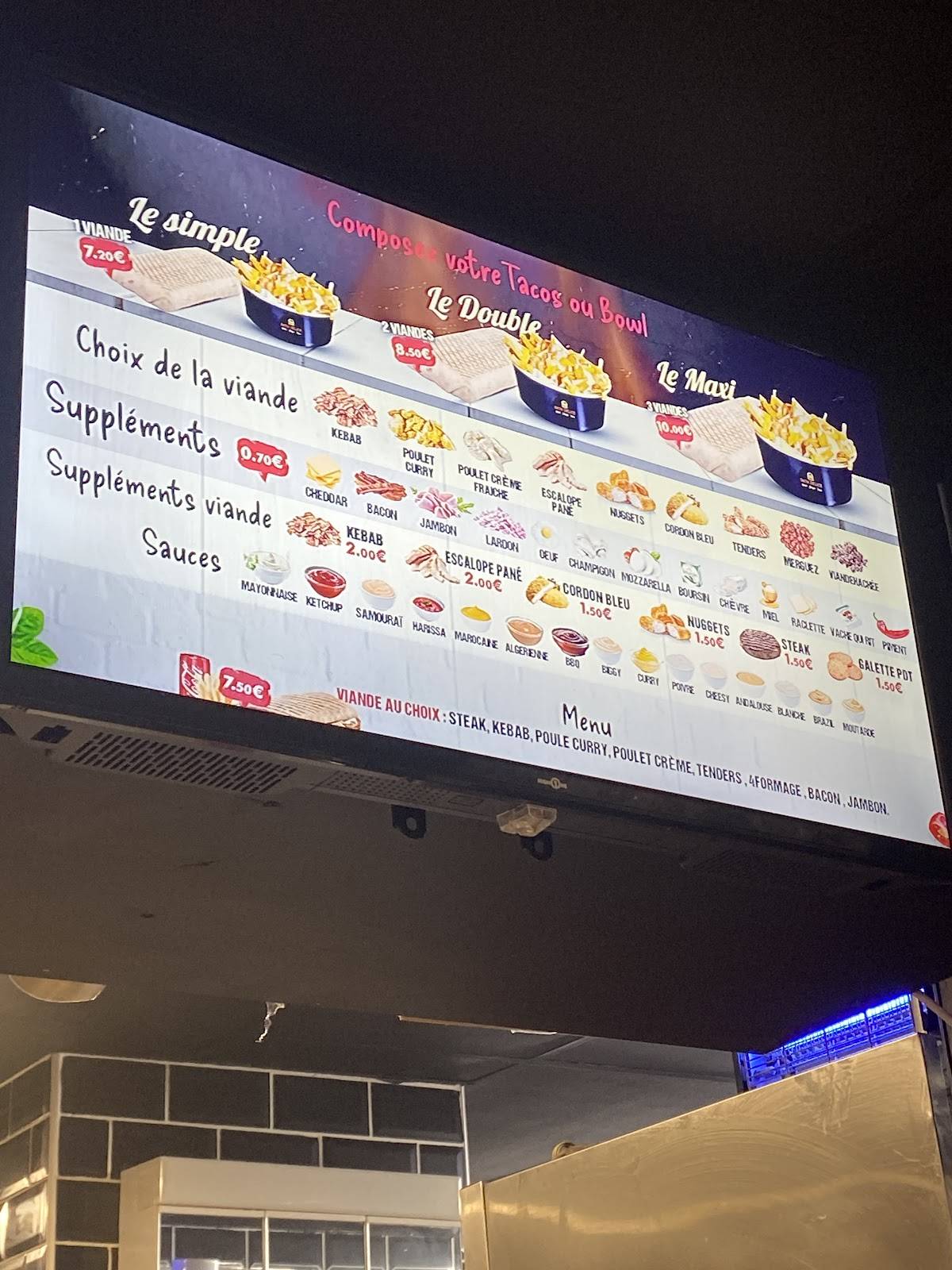 Menu de Snooker Food