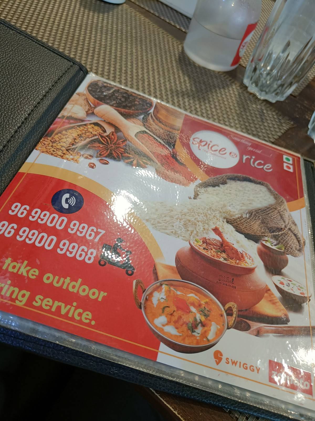 Spice & Rice Restaurant menu