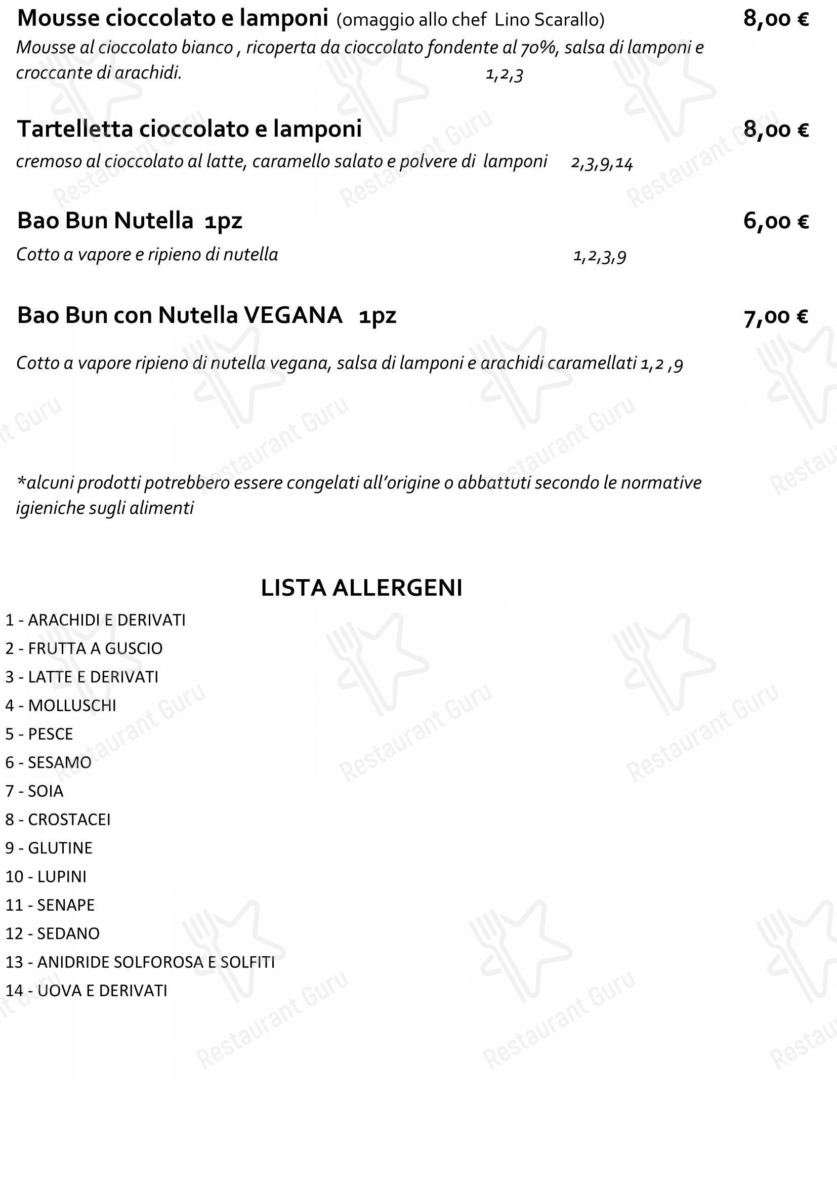 Staj Noodle Bar Chiaia in Napoli - Menu bar