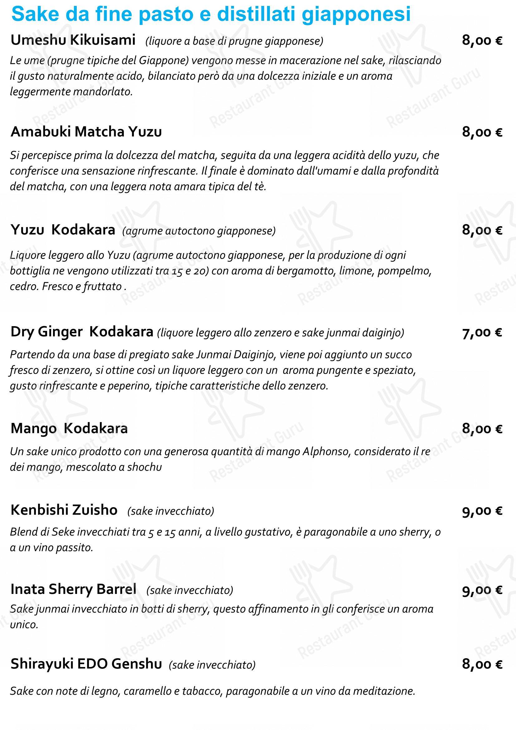 Menu di Staj Noodle Bar Chiaia - Dinner Menu