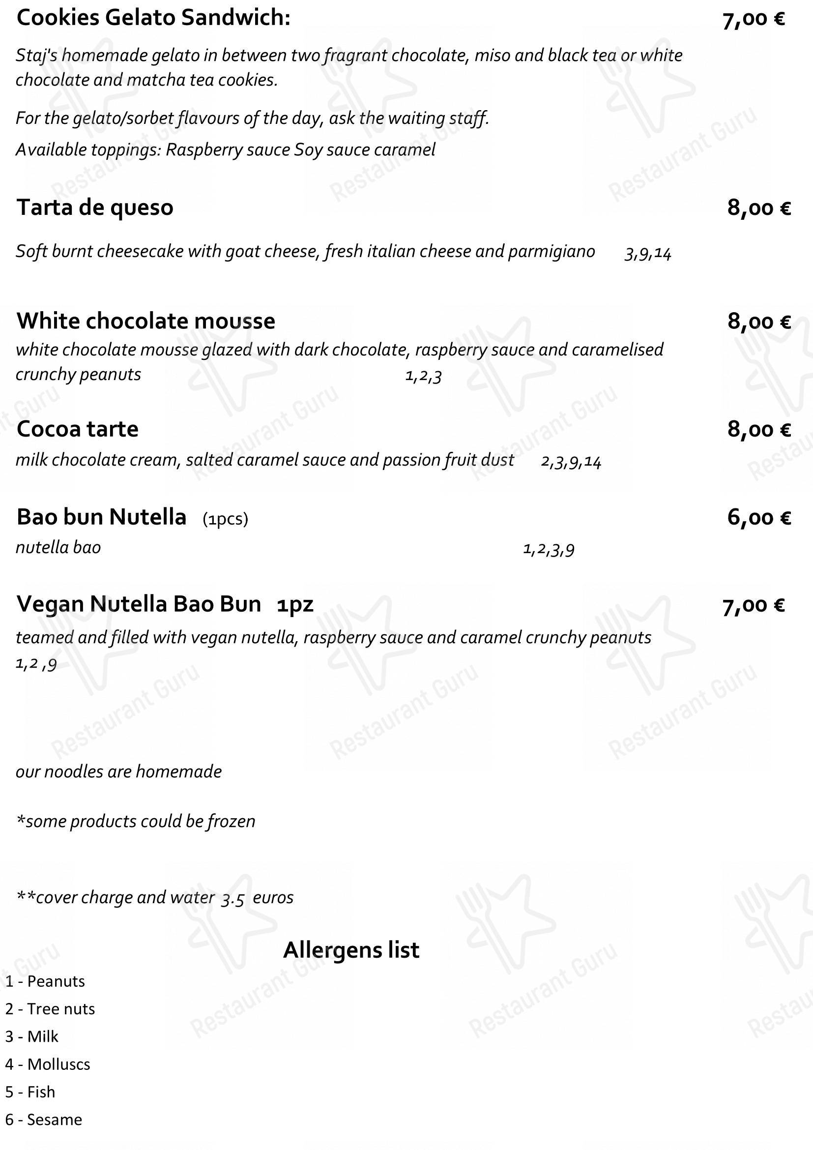 Takeaway Menu per Staj Noodle Bar Chiaia in Napoli