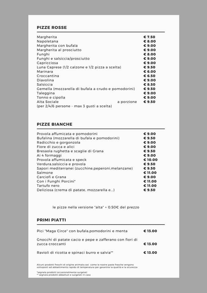 Menu di Stella Gemella 