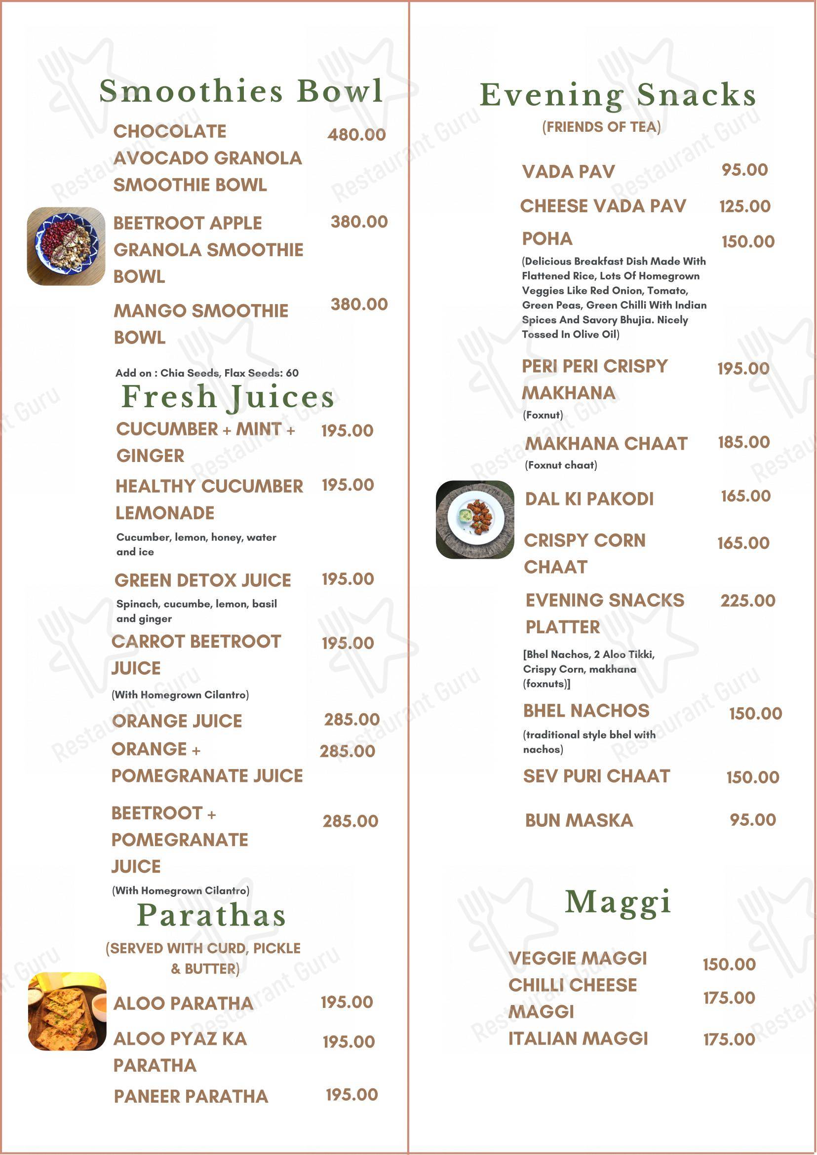 Menu for Stepout Cafe in Jaipur