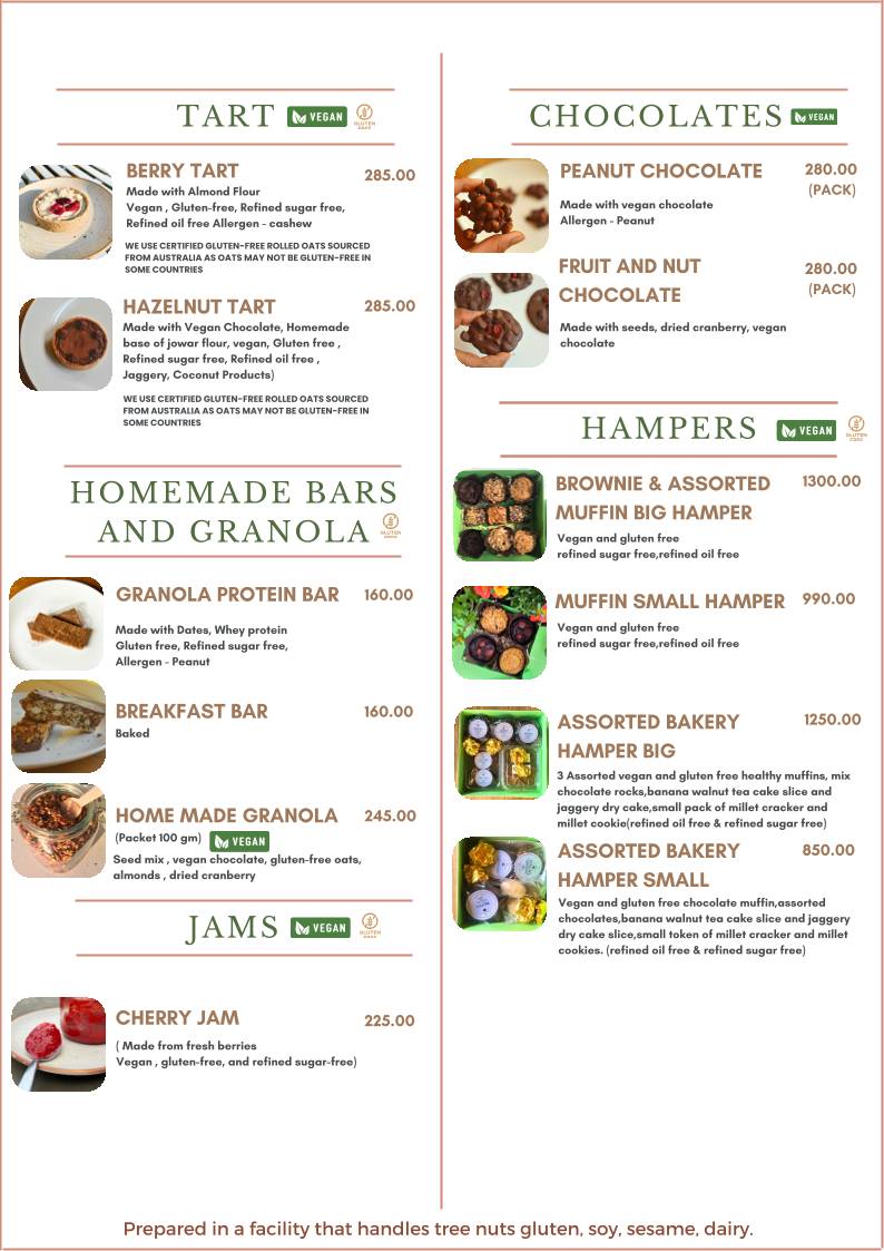 Stepout Cafe menu