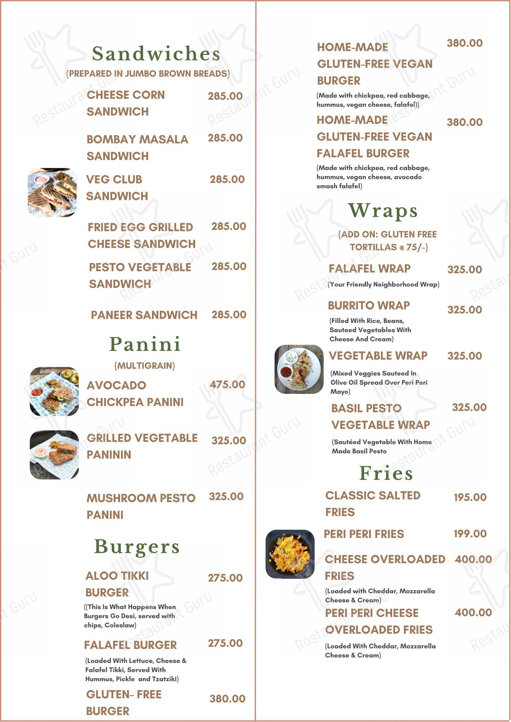 Stepout Cafe - Menu