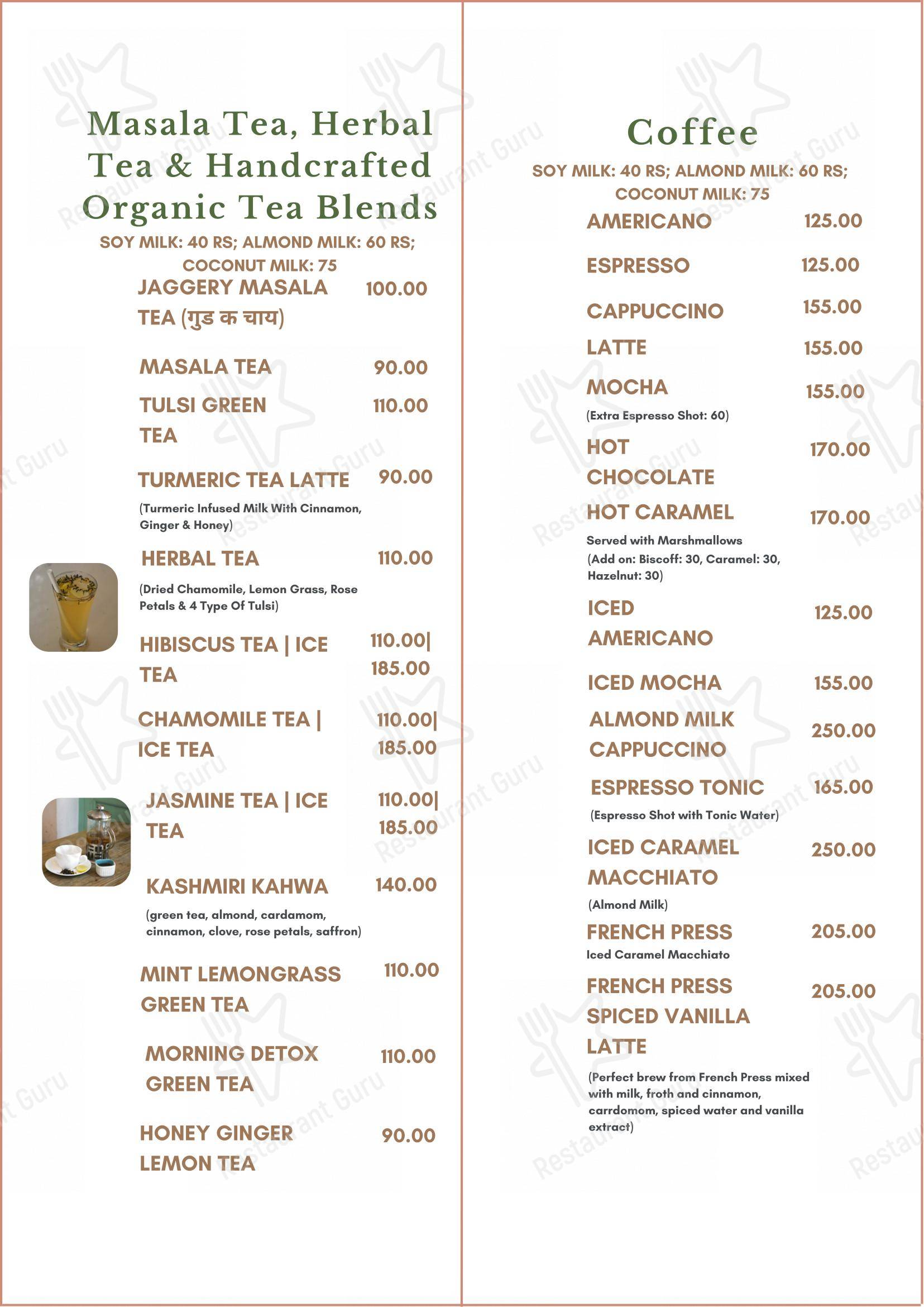 Menu for Stepout Cafe in Jaipur