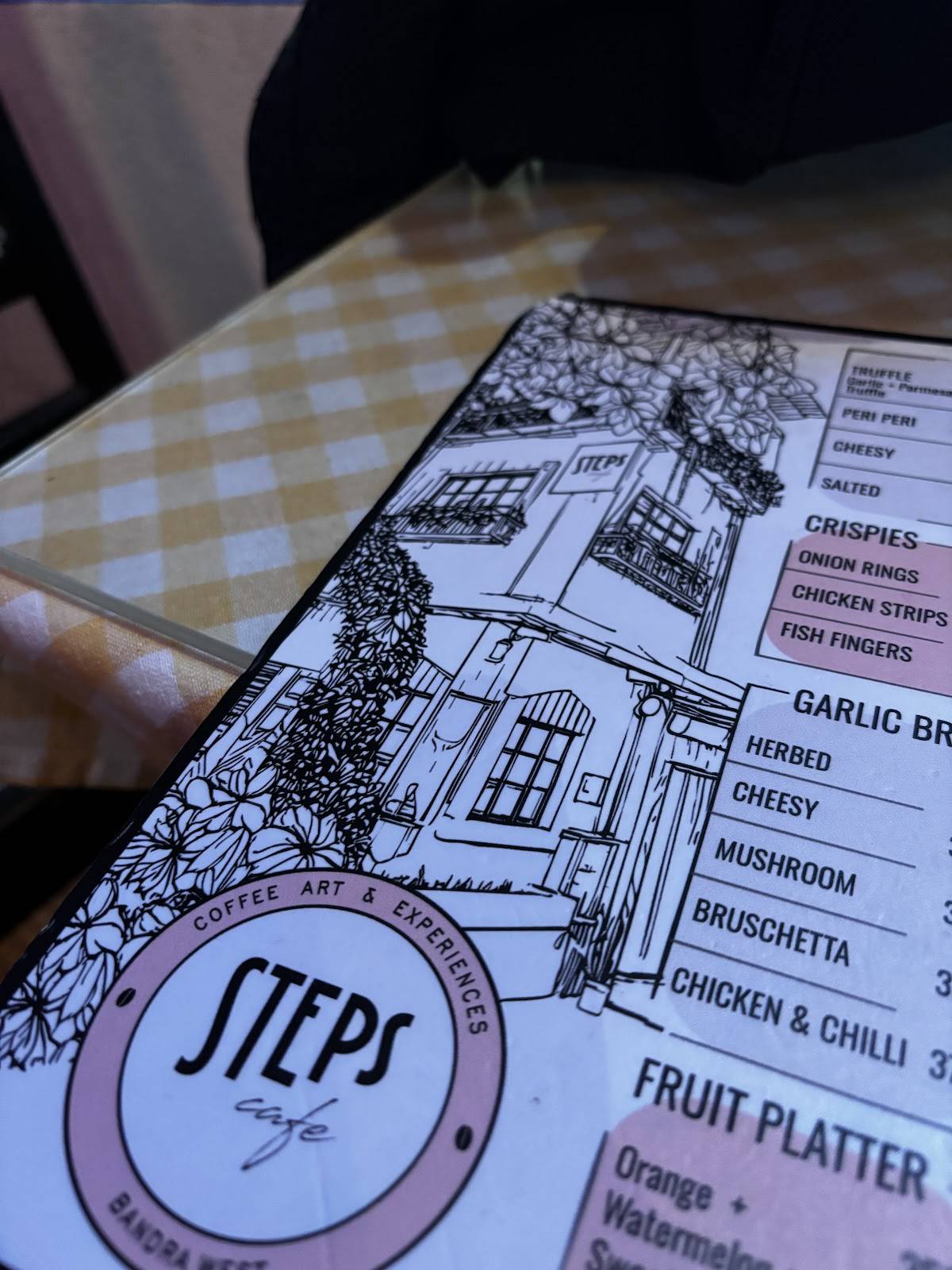 Steps Café menu