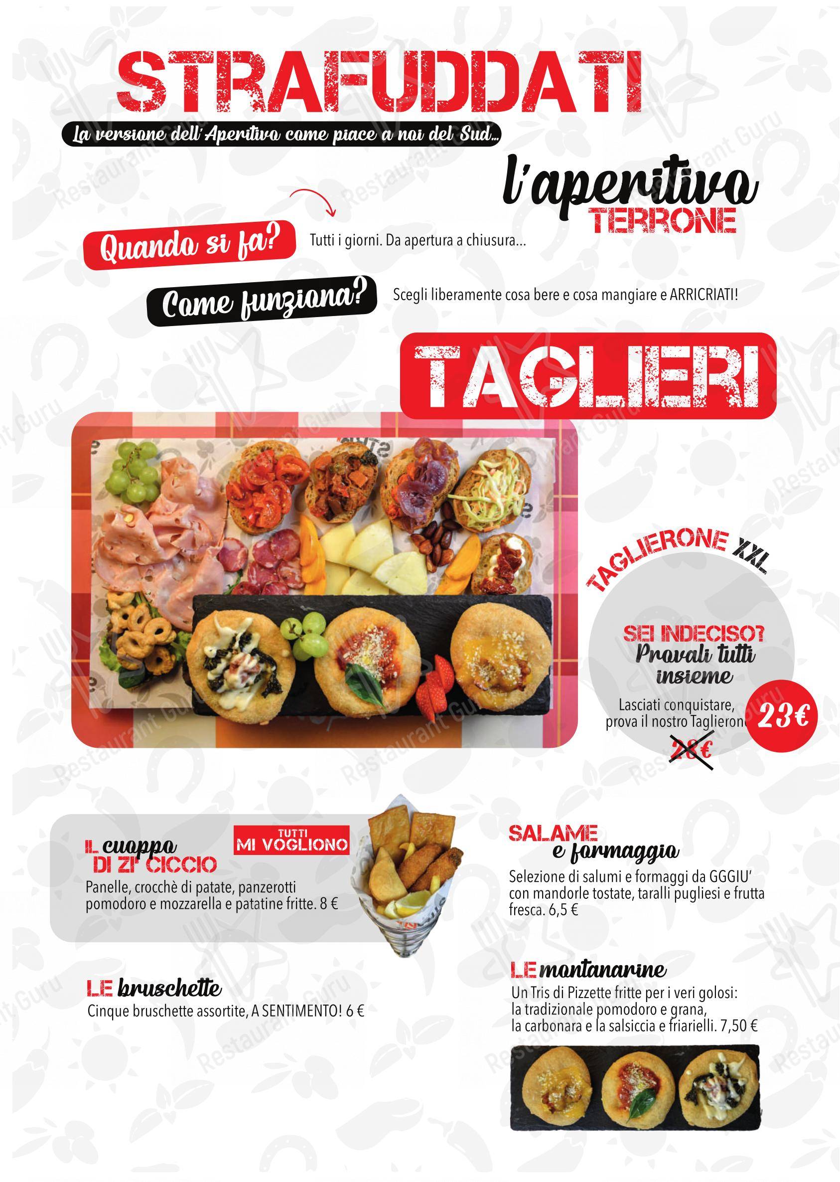 Menu bar per Strafud ristorante