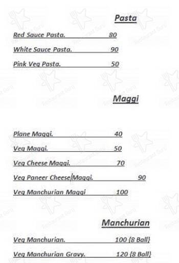 Maa Fast Food Corner (Street Stuff) menu