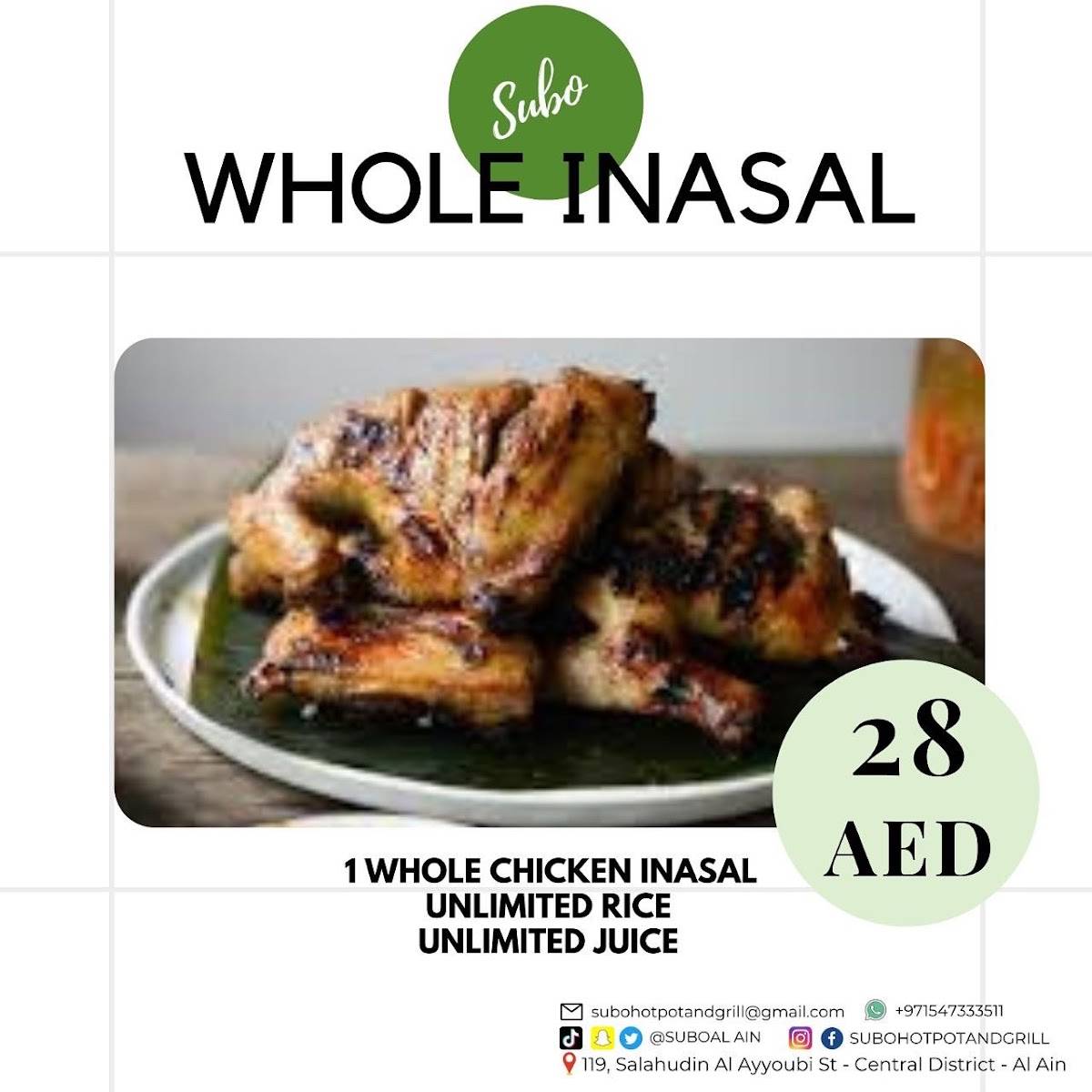 Menu at Subo HotPot and Grill - Al Ain restaurant, Al Ain