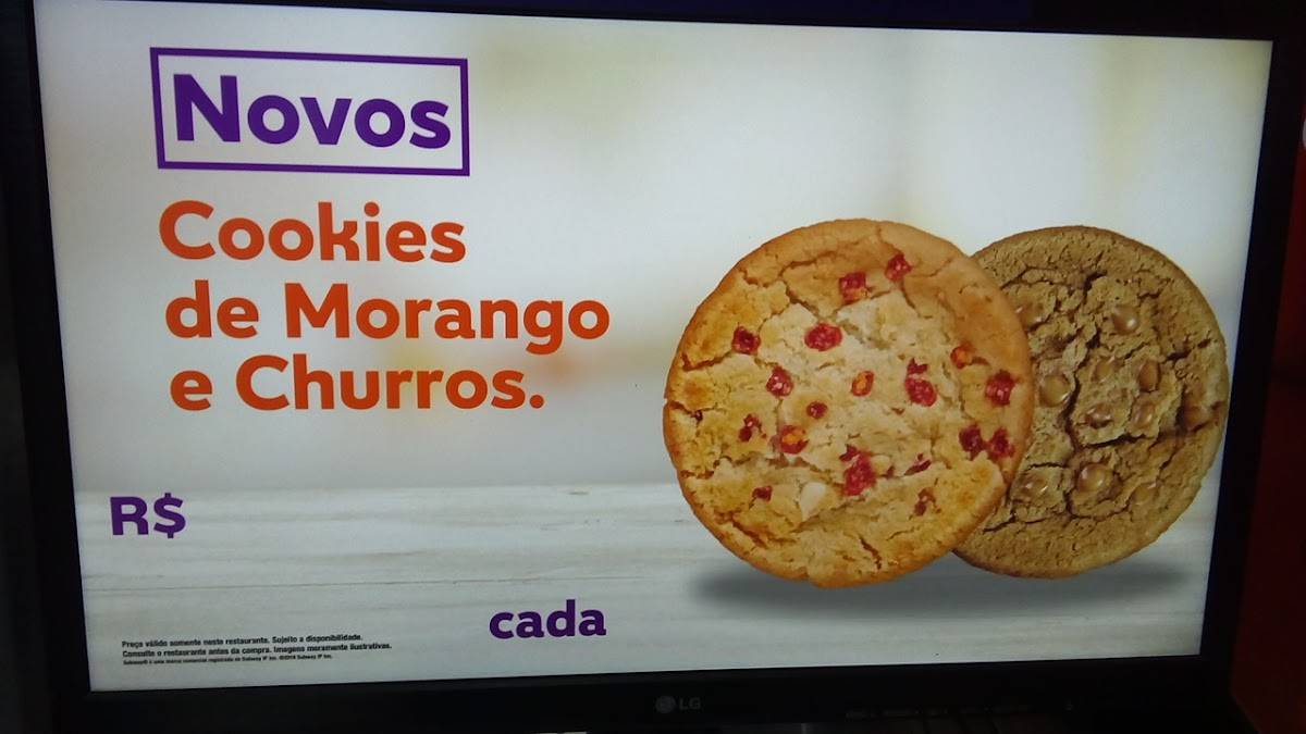 Subway cardápio