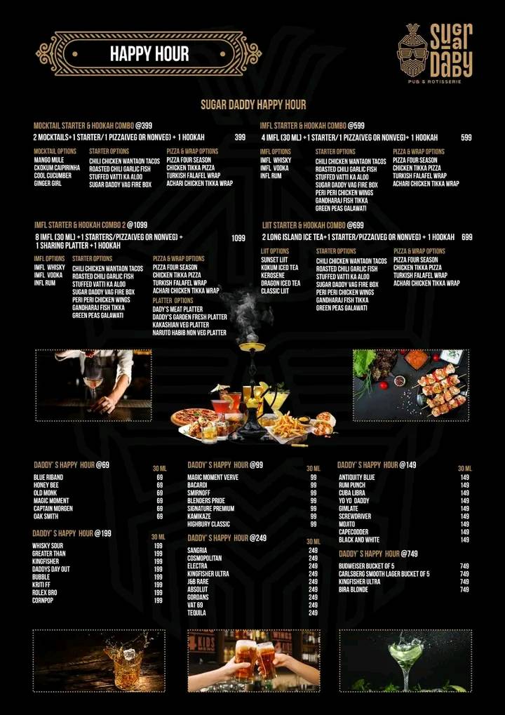 SugarTeddy Pub & Rotisserie menu