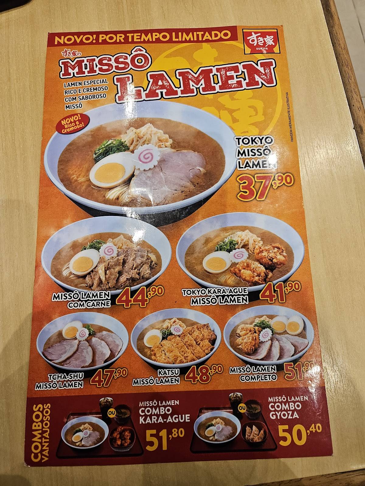 Sukiya Butantã cardápio