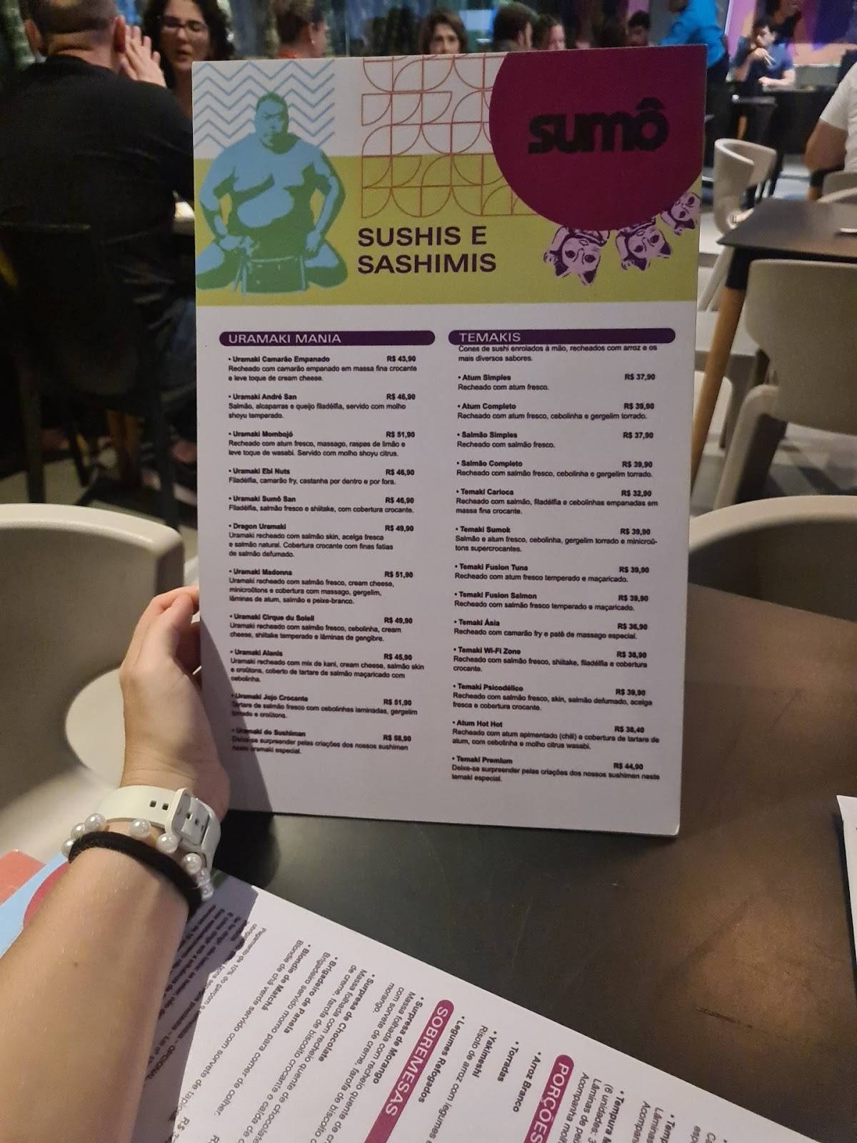 Sumô cardápio
