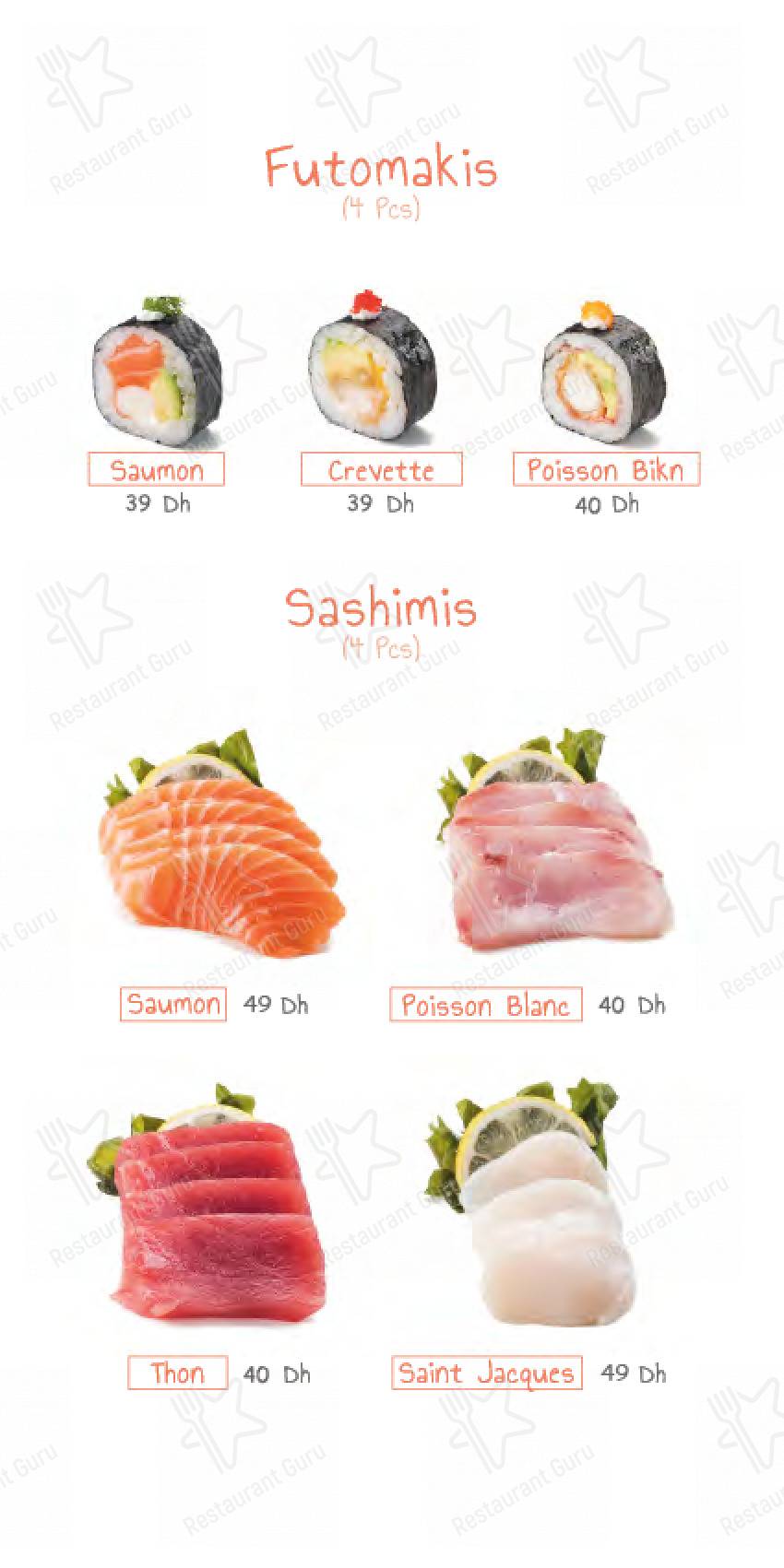Découvrez le menu pour Sushi house Hay Riad