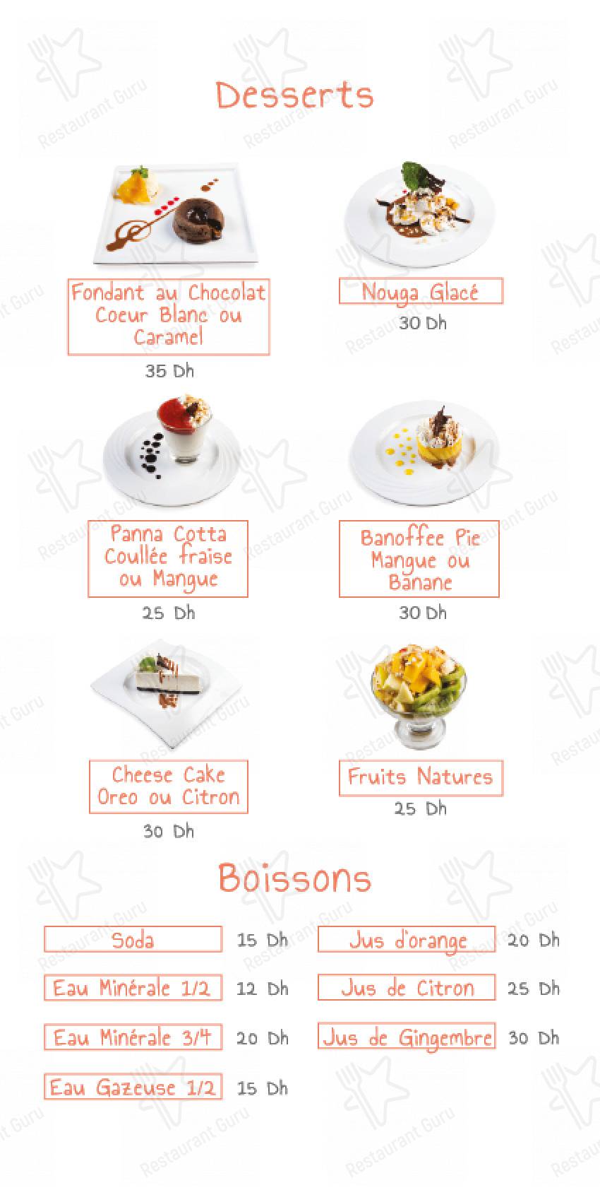 Menu pour Sushi house Hay Riad