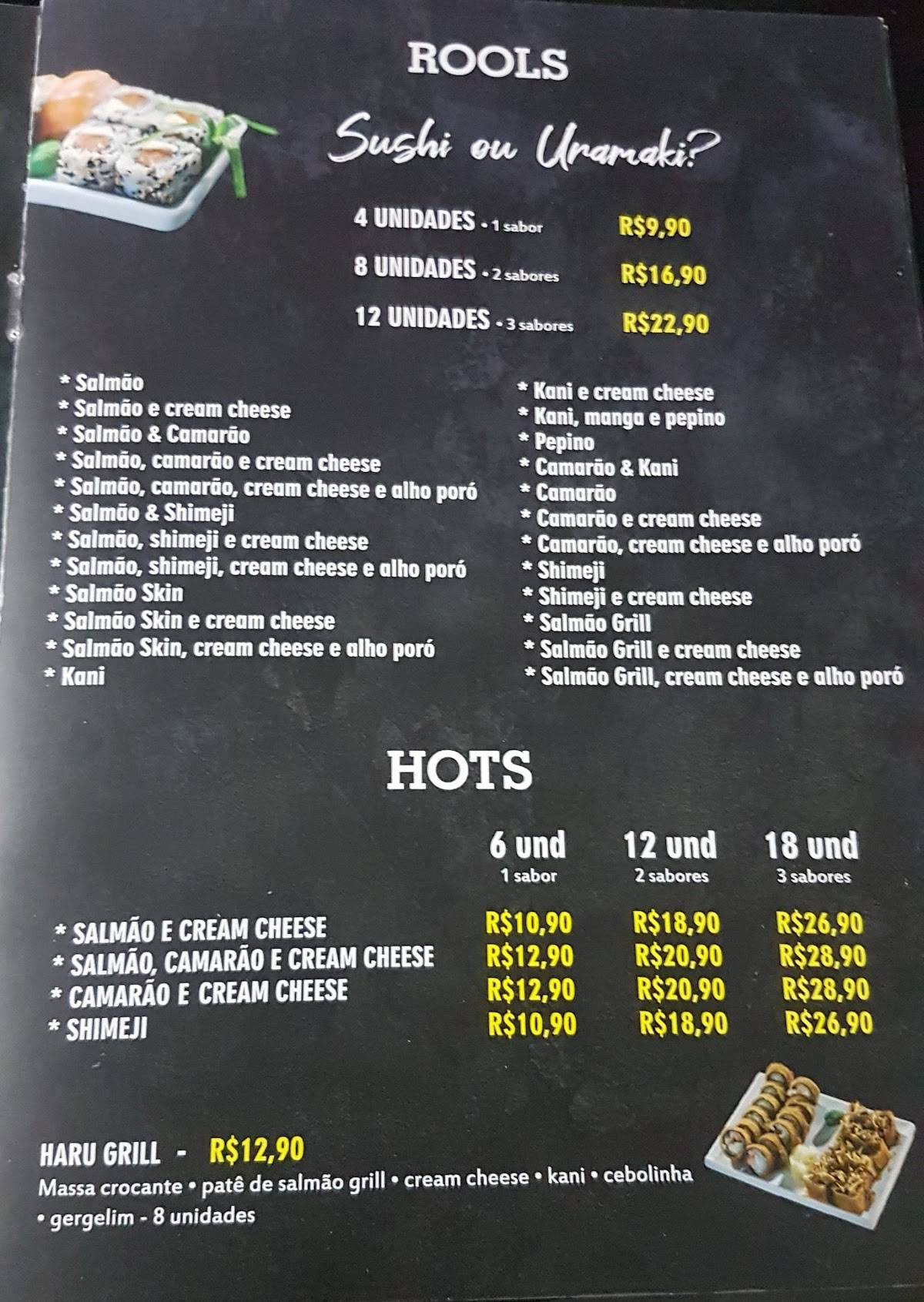 Sushibom cardápio
