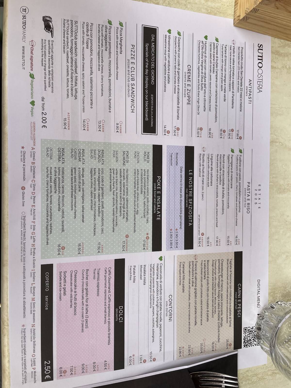 Menu di Sutto Caffè 