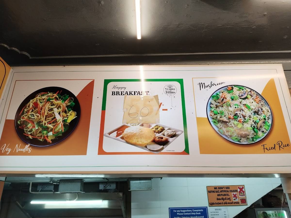 Swapna tiffins and meals menu