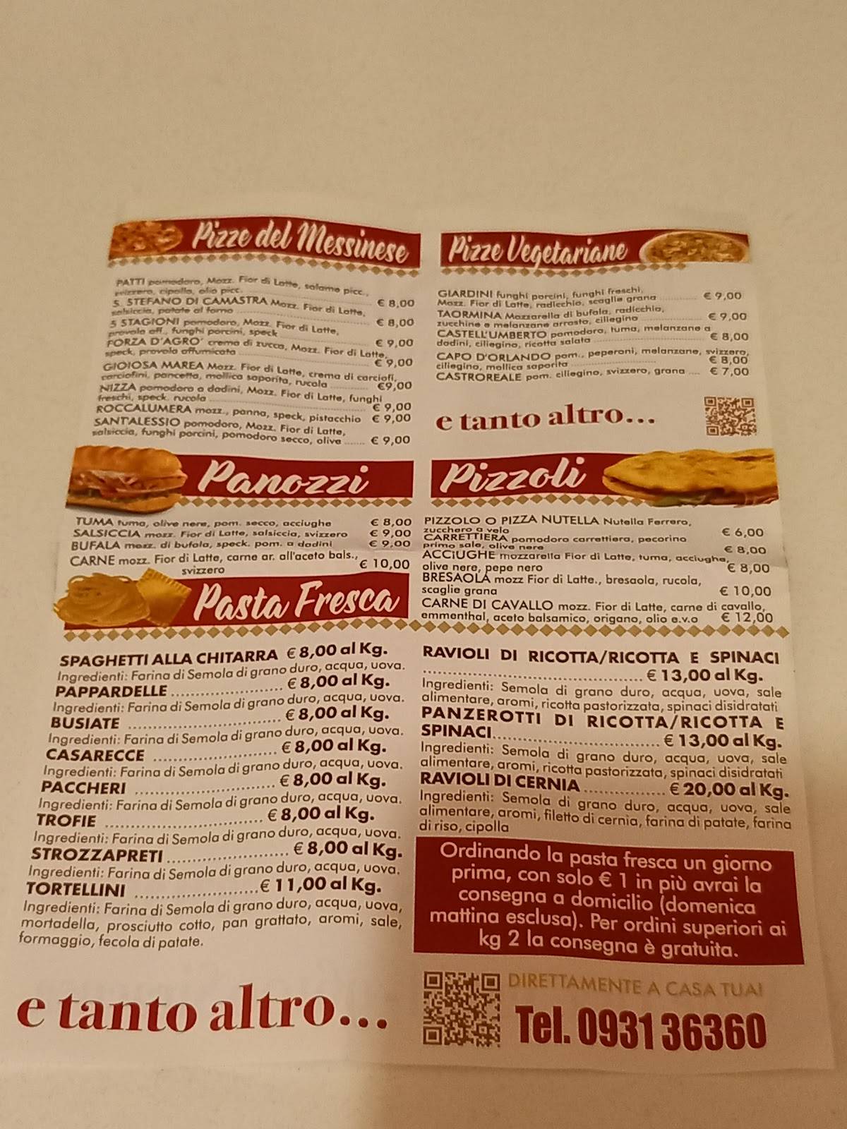 Menu di Il Messinese 