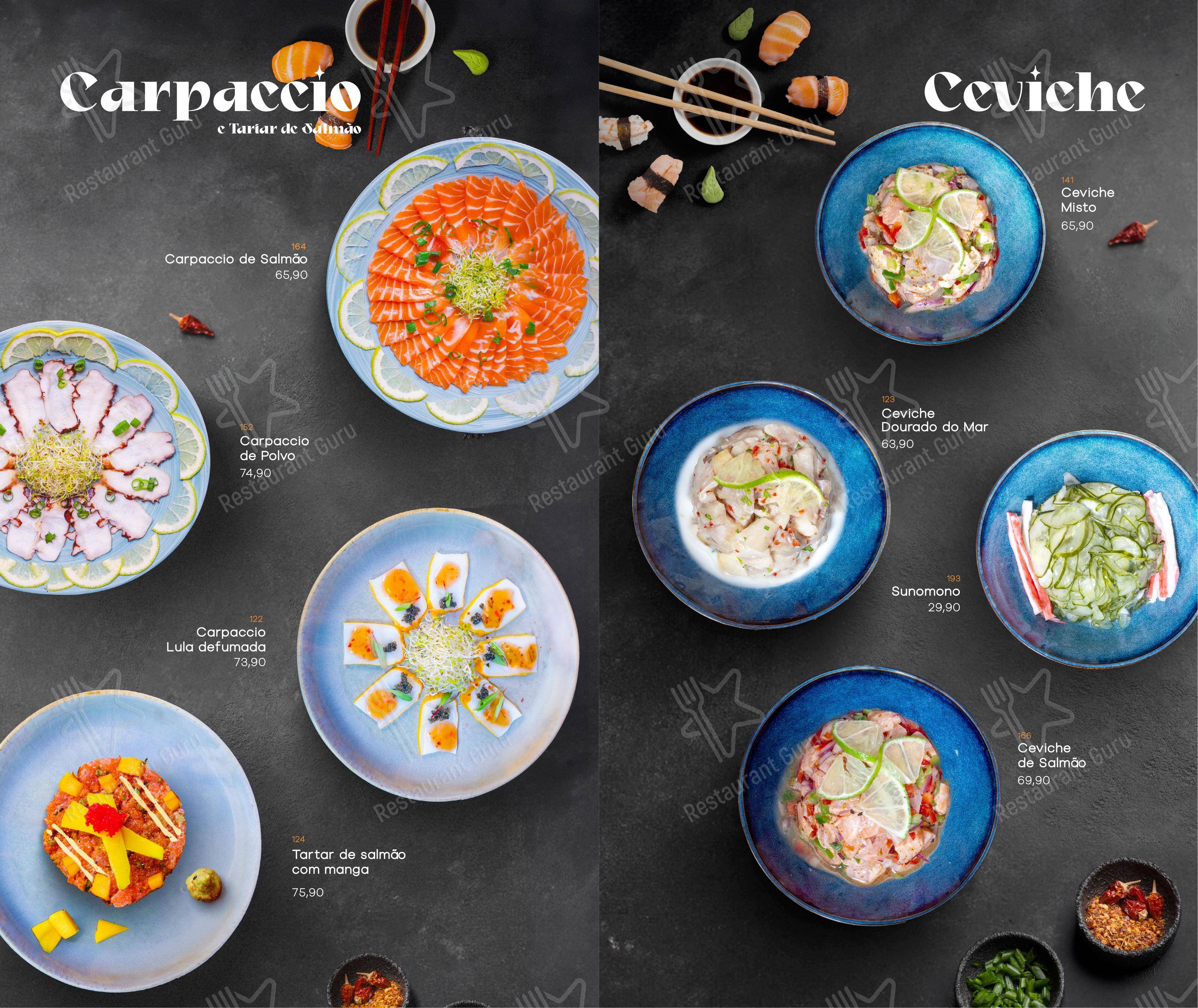 Menu para TAJ Foz restaurante