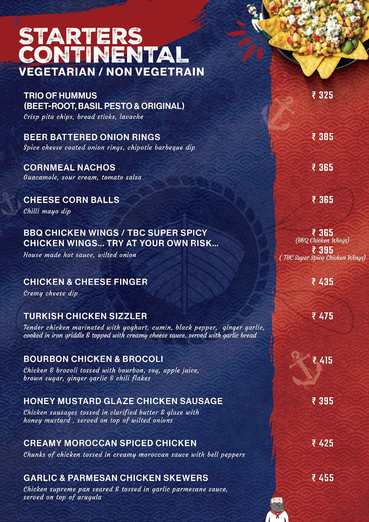 TBC The Boat Club Restaurant and Bar Mira Road menu
