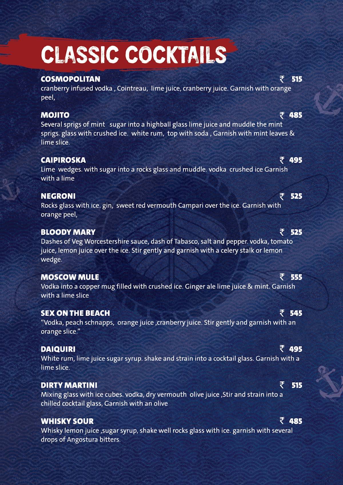 TBC The Boat Club Restaurant and Bar Mira Road menu