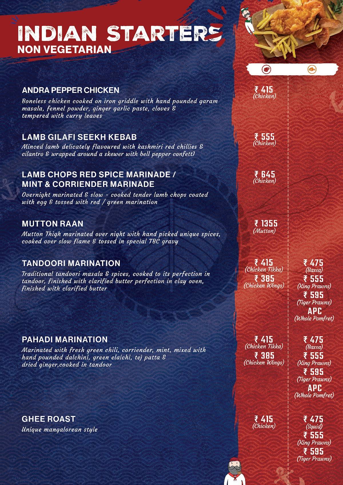 TBC The Boat Club Restaurant and Bar Mira Road menu