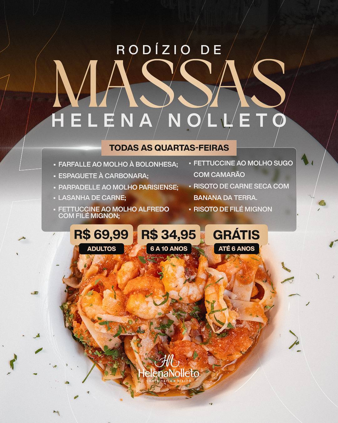 Helena Nolleto - Confeitaria e Bistrô cardápio