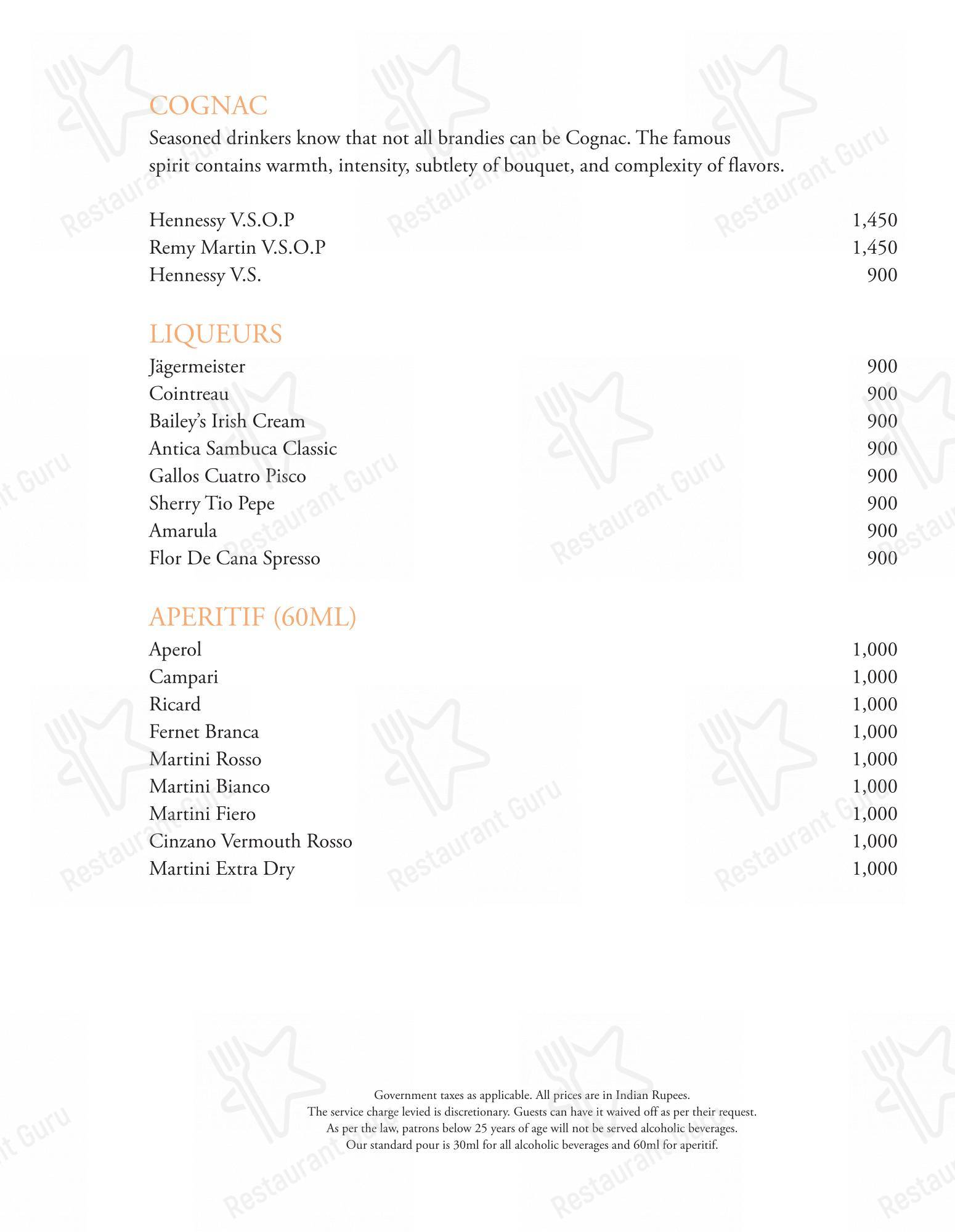 Tamra Restaurant - Menu bar