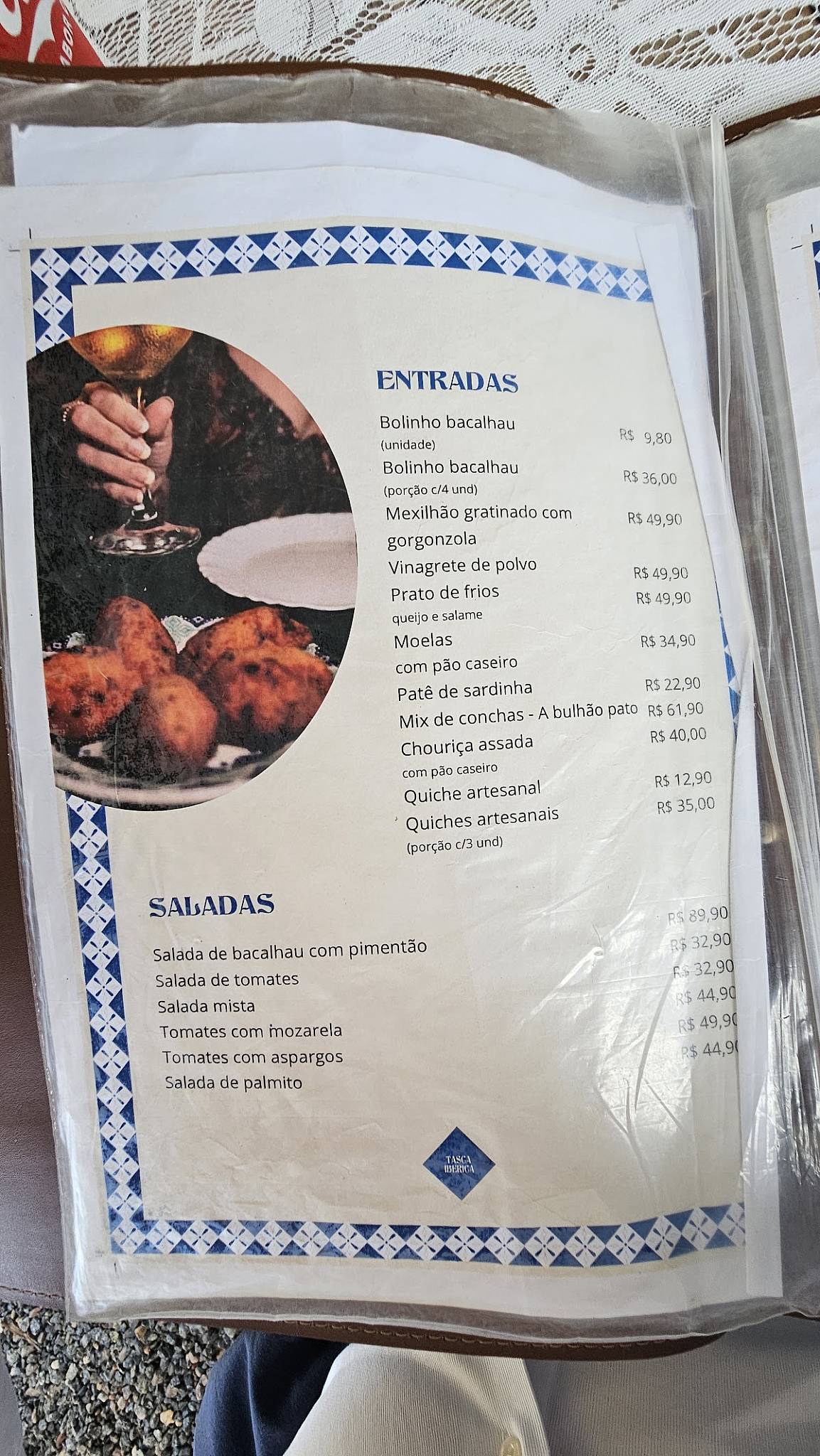 Tasca Ibérica cardápio