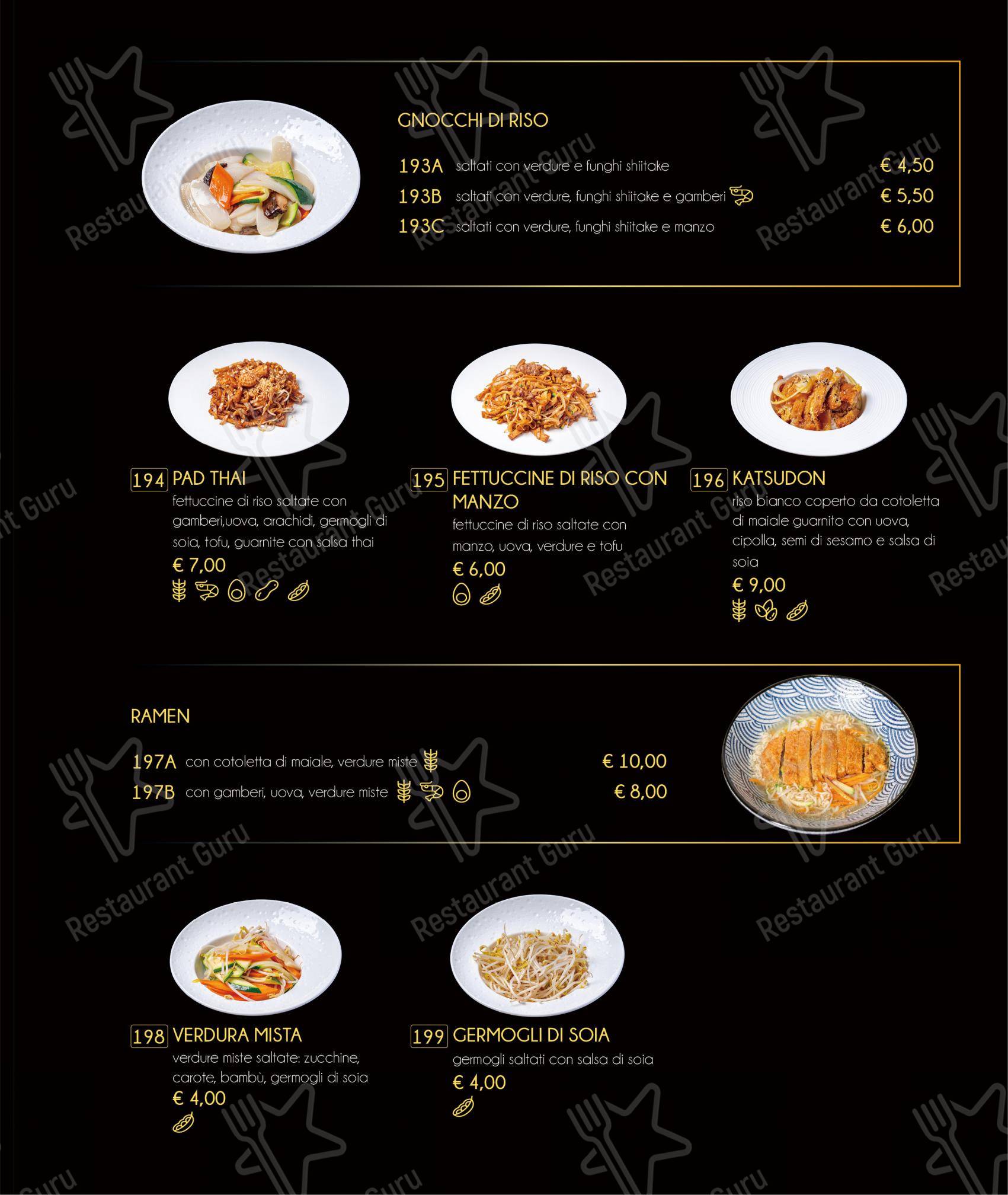 Menu di Tatsumi - Menu