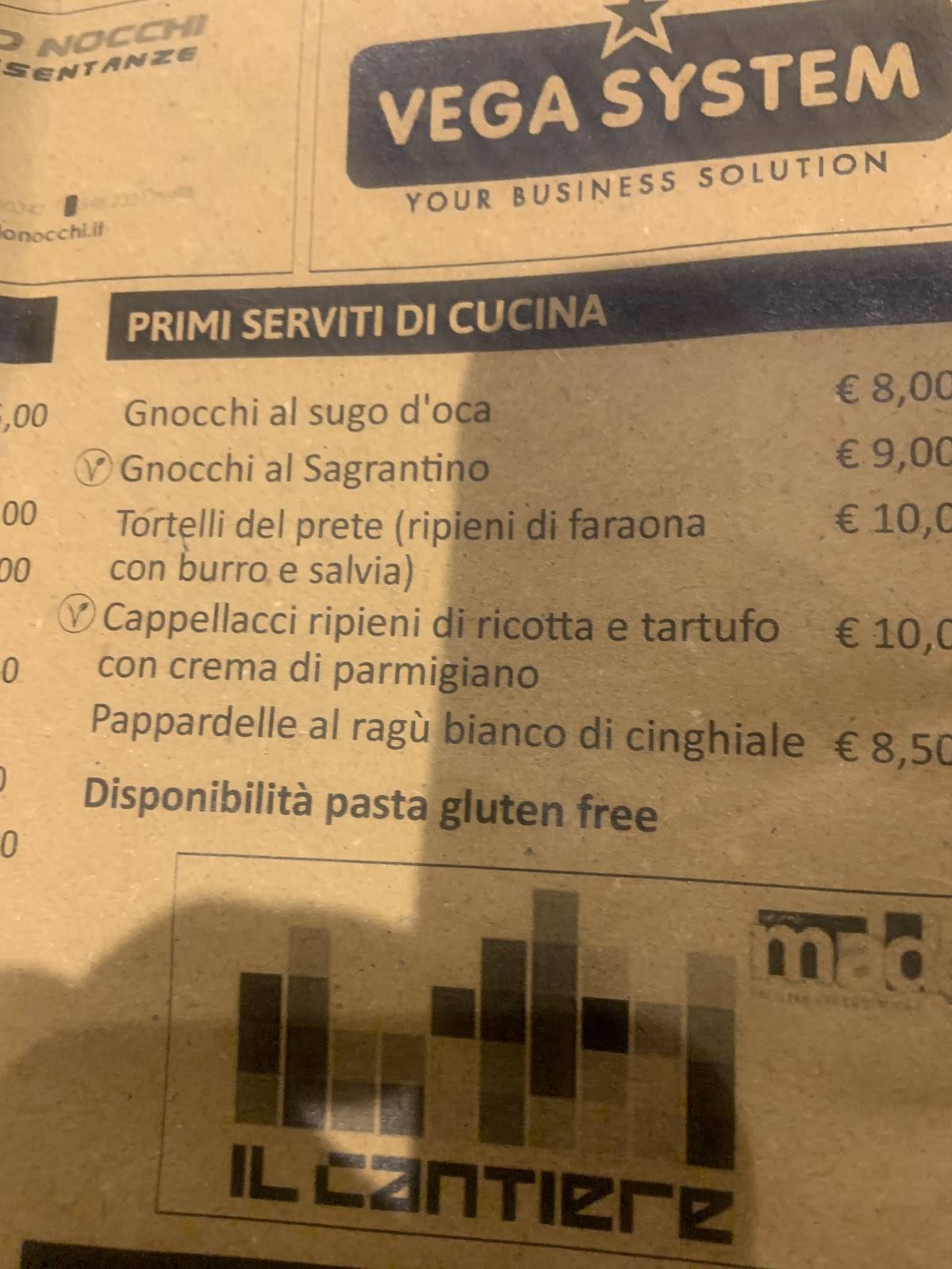 Menu di Taverna Nobile Rione Giotti 